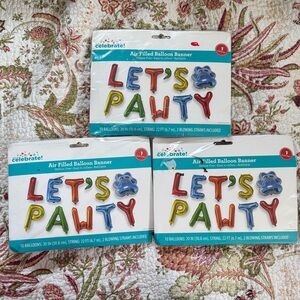 Let's Pawty Air-Filled Balloon Banner